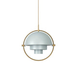 Multi-Lite Pendant: Brass + Sea Grey Semi Matt