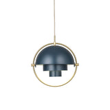 Multi-Lite Pendant: Brass + Midnight Blue