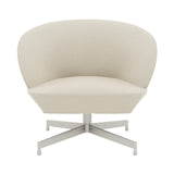 Oslo Lounge Chair: Swivel Base + Grey + Vidar 146