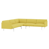 Outline Corner Sofa: Polished Aluminum