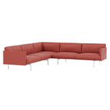 Outline Corner Sofa: Polished Aluminum