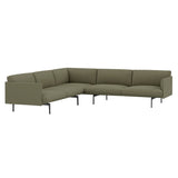 Outline Corner Sofa: Black