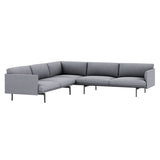 Outline Corner Sofa: Black