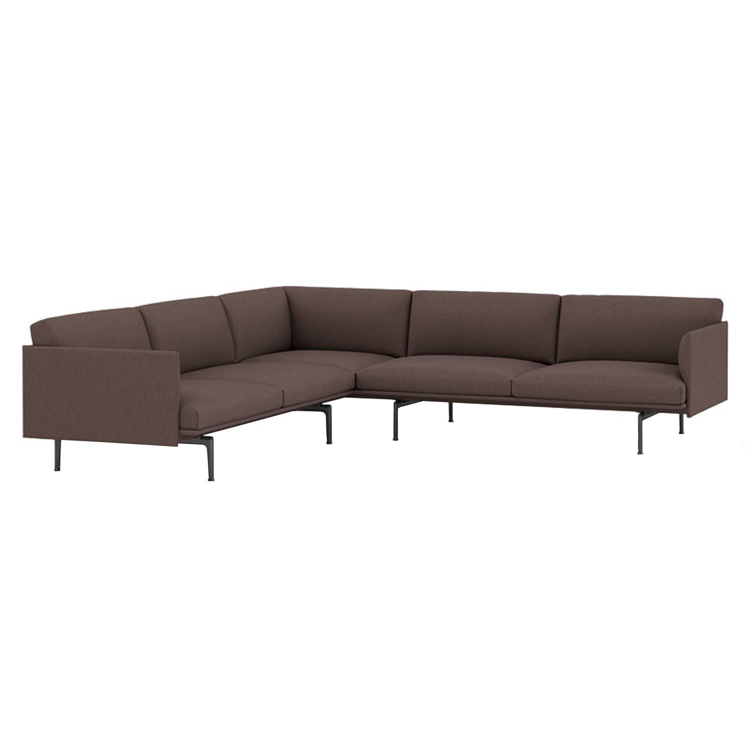 Outline Corner Sofa: Black