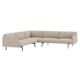 Outline Corner Sofa: Black