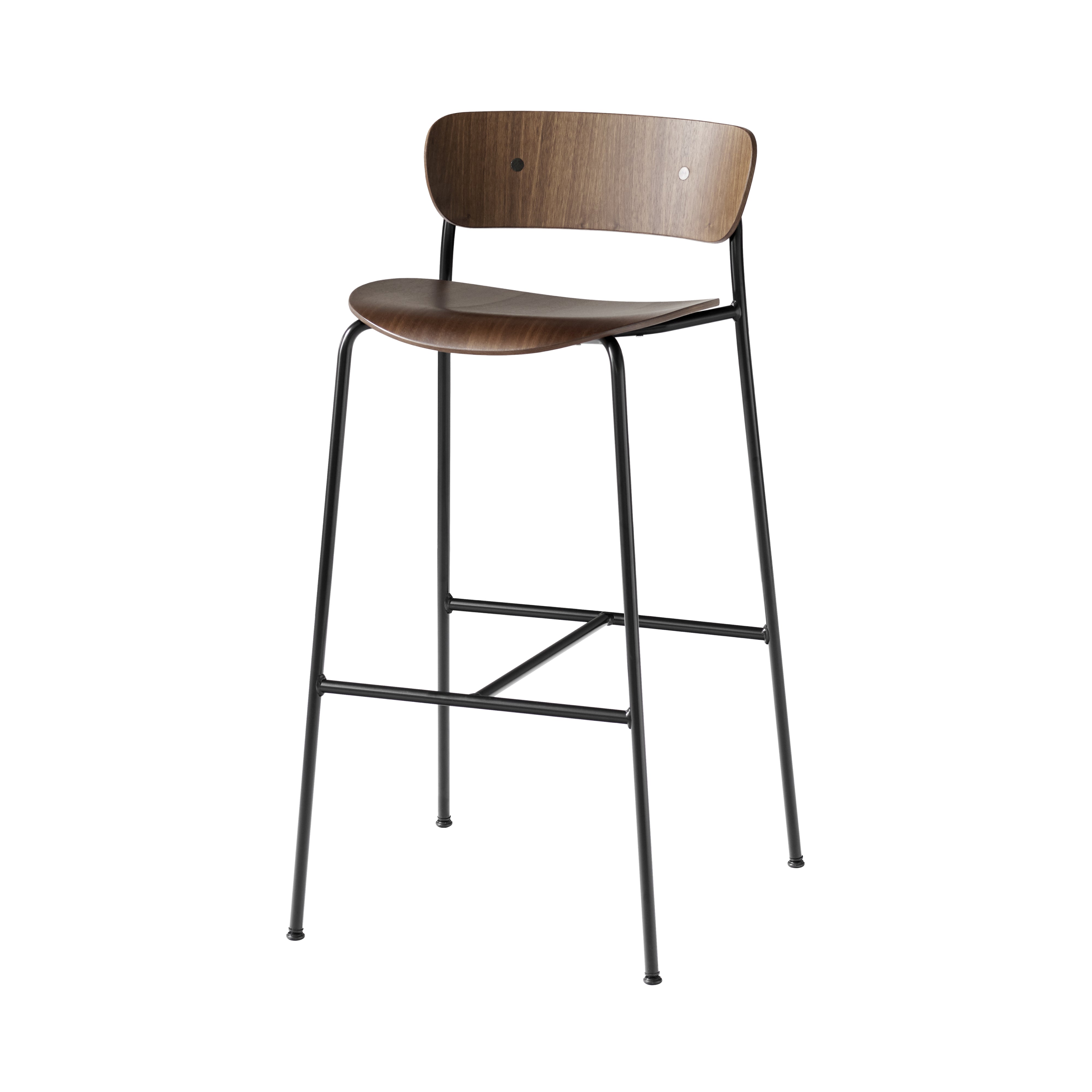 Pavilion Bar + Counter Stool: AV7 + AV9 + Bar (AV9) + Lacquered Walnut