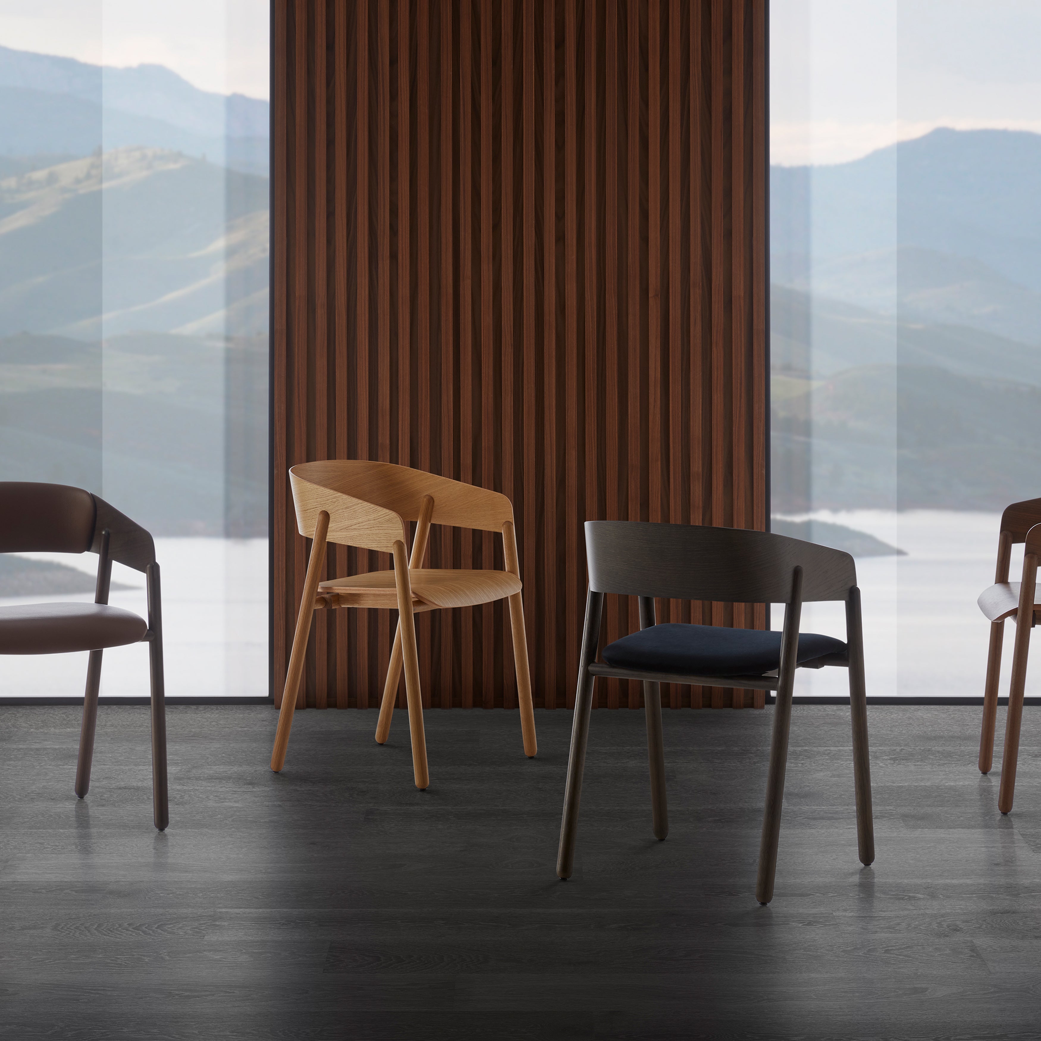 Mava Armchair: Seat Upholstered