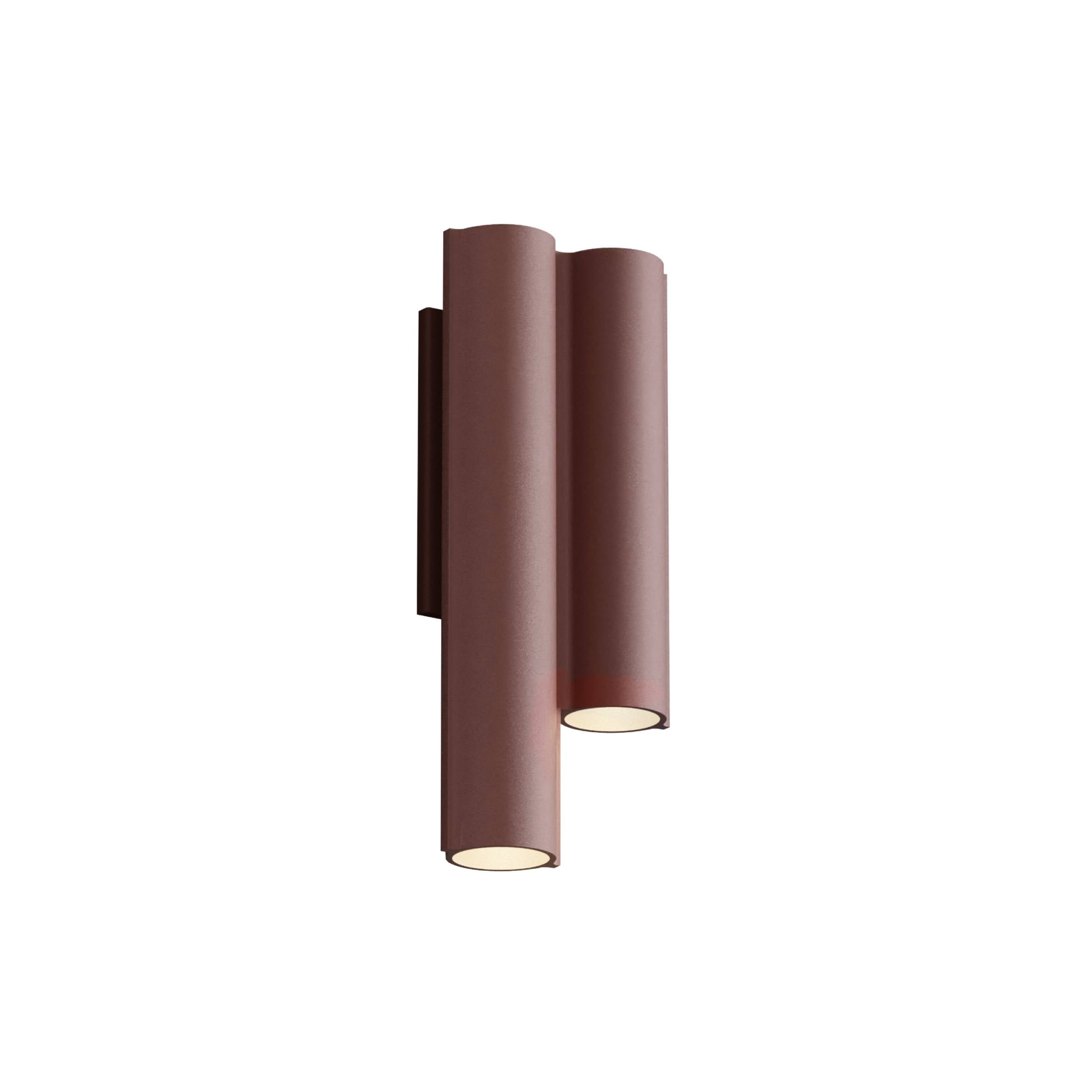 Silo 2WC Wall Light: Downlight with Uplight + Terracotta