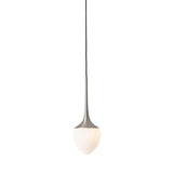 Louis Pendant: Extra Large + Satin Nickel + Opal + Patterned