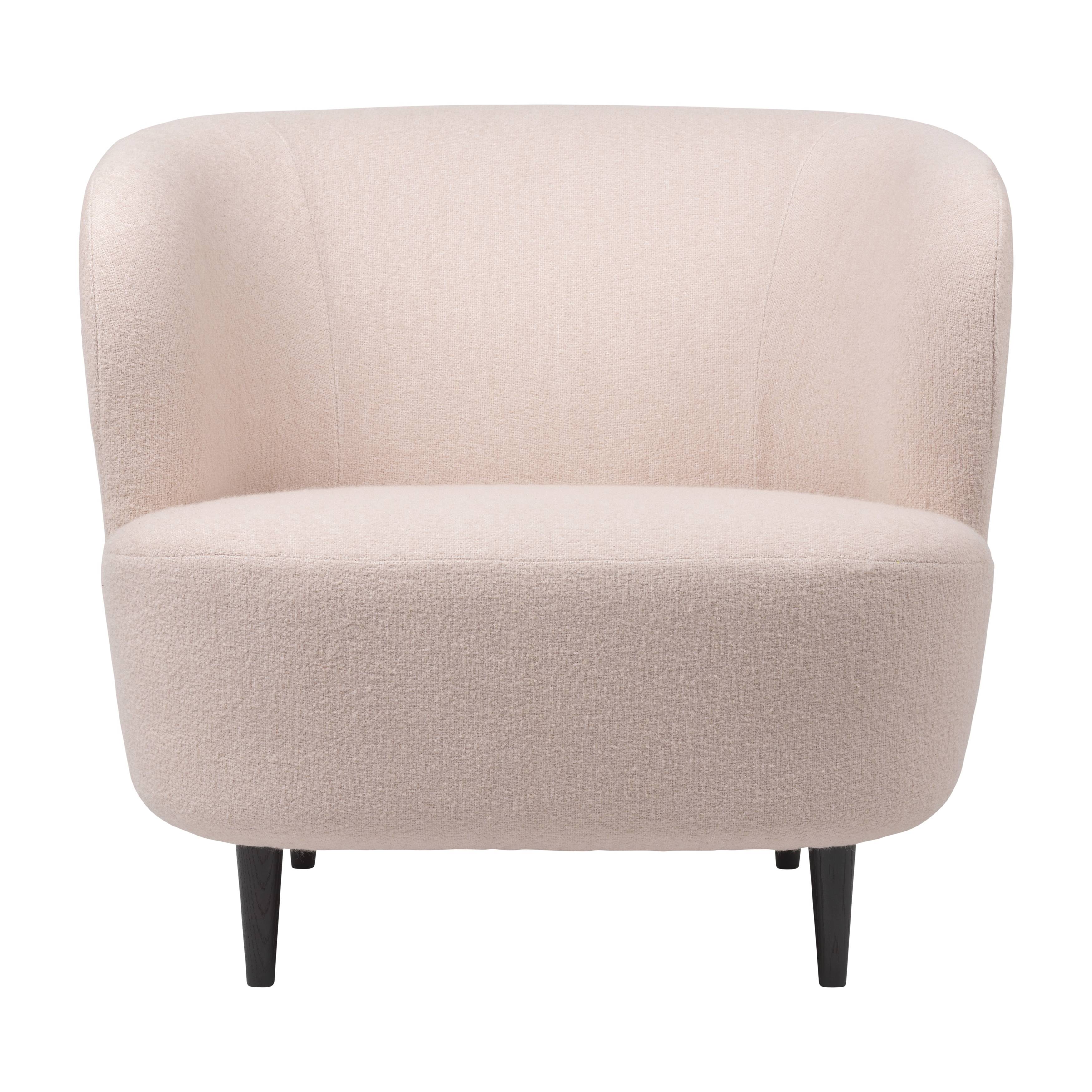 Stay Lounge Chair Large: Wood Base + Semi Matt Lacquered Black Stained Oak