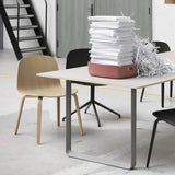Visu Wide Chair: Wood Base