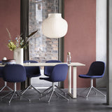 Fiber Side Chair: Swivel Base with Return + Recycled Shell + Upholstered