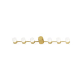IP Backstage Wall Light: Linear 6 + Polished Brass