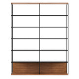 Literatura Open Shelf: Composition 3 + Super-Matt Walnut + Black + Without Glider Shelf