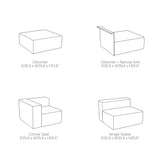 Arcade Sofa - Ottoman / Corner Seat / Single Seater