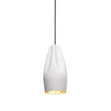 Pleat Box 13 Pendant Light: White + Gold