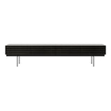 Sussex Slim Sideboard: SSX441 + Dark Grey Stained Oak + Black + Composition 3
